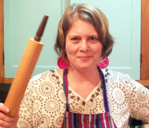 Merilee Wilbur, with her favorite rolling pin.